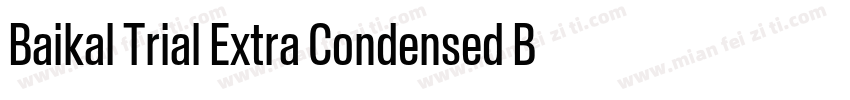 Baikal Trial Extra Condensed Black字体转换